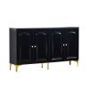 Buffet Sideboard Cabinet, 4 Doors Accent Storage Cabinet, Mid Century Modern Buffet Table with Adjustable Shelf, Console Table for Kitchen, Dining Roo