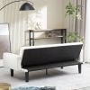 Futon Sofa Bed Convertible Couch Bed with Armrests Modern Living Room Linen Sofa Bed, Folding Recliner Futon Couch Sleeper Set with Solid Wood legs