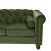 PHOYAL Large LOVE SEAT, Velvet Sofa TWO-seat Sofa Classic Tufted Chesterfield Settee Sofa Modern 2 Seater Couch Furniture Tufted Back for Living Room