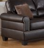 Espresso Faux Leather 2pc Sofa Set Sofa And Loveseat Elegant Plush Contemporary Couch Living Room Furniture