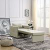 Sofa Bed Chair 2-in-1 Convertible Chair Bed, Lounger Sleeper Chair for Small Space with One Pillow, Beige Velvet