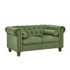 PHOYAL Large LOVE SEAT, Velvet Sofa TWO-seat Sofa Classic Tufted Chesterfield Settee Sofa Modern 2 Seater Couch Furniture Tufted Back for Living Room