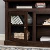 Contemporary TV Media Stand Modern Entertainment Console for TV Up to 65" with Open and Closed Storage Space, Brown, 60"W*15.75"D*29"H