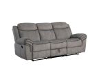 Zubaida Sofa (Glider & Motion); 2-Tone Gray Velvet YJ