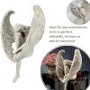 1pcs Sorrow Angel Statue Crafts; Pure White Love Angle With Wings Sculpture Ornaments; For Home Decor Bedroom Office Garden Tabletop