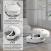 39"W Oversized Swivel Chair with moon storage ottoman for Living Room, Modern Accent Round Loveseat Circle Swivel Barrel Chairs for Bedroom Cuddle Sof