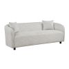 3 Seater Sofa Comfy Sofa for Living Room, Boucl√© Couch Grey