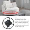 39"W Oversized Swivel Chair with moon storage ottoman for Living Room, Modern Accent Round Loveseat Circle Swivel Barrel Chairs for Bedroom Cuddle Sof