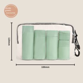 Travel Portable Filling Set Lotion Bottle (Option: Green-Regular)