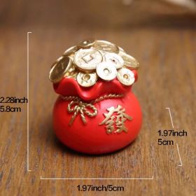 1pc Resin Wealth Tree Ornaments (2.68"√ó2.17"1.97"); Treasure Basin; Home Decorations; Holiday Gifts (style: C)