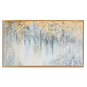 Top Selling Handmade Abstract Oil Painting Wall Art Modern Minimalist Bright Color Gold Foil Picture Canvas Home Decor For Living Room Bedroom No Fram (size: 70x140cm)