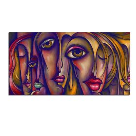 Top Selling Handmade Abstract Oil Painting Wall Art Modern Brown Figure Picture Canvas Home Decor For Living Room Bedroom No Frame (size: 90X120cm)