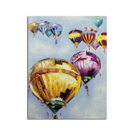 Ha's Art Top Selling Handmade Abstract Oil Painting Wall Art Modern Minimalist Hot Air Balloon Picture Canvas Home Decor For Living Room Bedroom No Fr (size: 90X120cm)