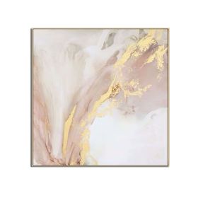 Hand Painted Modern Golden Oil Paintings On Canvas Wall Art Abstract for Living Room Home Decoration Gold Art Poster No Frame (size: 60x60cm)