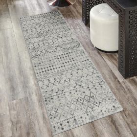 Moroccan Global Woven Area Rug (Color: as Pic)