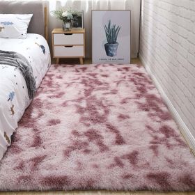 Soft Fluffy Area Rug for Bedroom and Living Room (Color: Tie Dye Pink, size: 31.5*78.74inch)