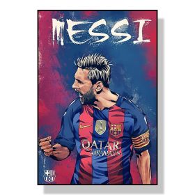 Football players hang pictures;  World Cup decorative paintings;  sports halls hanging picture cores (size: 24√ó36inch)