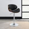 Black and Chrome Adjustable Bar Stool