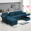 [VIDEO provided] [New] 109*54.7" Chenille Modular Sectional Sofa,U Shaped Couch with Adjustable Armrests and Backrests,6 Seat Reversible Sofa Bed with