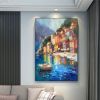 Hand Painted Oil Painting Large Coastal Beach Texture Oil Painting Mediterranean Landscape Oil Painting on Canvas Abstract Canvas Acrylic Painting Liv