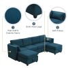 [VIDEO provided] [New] 109*54.7" Chenille Modular Sectional Sofa,U Shaped Couch with Adjustable Armrests and Backrests,6 Seat Reversible Sofa Bed with