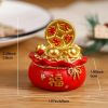 1pc; Pot Of Golden Car Ornament (2.28"√ó1.97"√ó1.97"); Home Decoration; Holiday Birthday Gifts