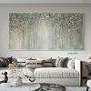 Handmade Abstract Blossom Pink Flower Oil Painting on Canvas;  Large Original Modern Textured Floral Scenery Painting Boho Wall Art Living Room Home D