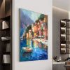 Hand Painted Oil Painting Large Coastal Beach Texture Oil Painting Mediterranean Landscape Oil Painting on Canvas Abstract Canvas Acrylic Painting Liv