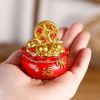 1pc; Pot Of Golden Car Ornament (2.28"√ó1.97"√ó1.97"); Home Decoration; Holiday Birthday Gifts