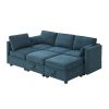 [VIDEO provided] [New] 109*54.7" Chenille Modular Sectional Sofa,U Shaped Couch with Adjustable Armrests and Backrests,6 Seat Reversible Sofa Bed with