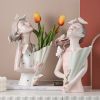 Modern Decorative Artificial Flower Vase Butterfly Girl Sculptures Interior Home Resin Ornaments Household Decoration Vases Hot