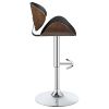 Black and Chrome Adjustable Bar Stool