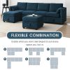 [VIDEO provided] [New] 109*54.7" Chenille Modular Sectional Sofa,U Shaped Couch with Adjustable Armrests and Backrests,6 Seat Reversible Sofa Bed with