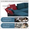 [VIDEO provided] [New] 109*54.7" Chenille Modular Sectional Sofa,U Shaped Couch with Adjustable Armrests and Backrests,6 Seat Reversible Sofa Bed with