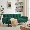 New Design Velvet Sofa Furniture Adjustable Backrest Easily Assembles Loveseat