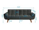 New Design Velvet Sofa Furniture Adjustable Backrest Easily Assembles Loveseat