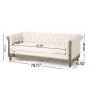 Mirod Comfy 3-Seat Sofa with Wooden Legs, Retro Style for Living Room and Study