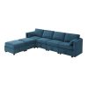 [VIDEO provided] [New] 109*54.7" Chenille Modular Sectional Sofa,U Shaped Couch with Adjustable Armrests and Backrests,6 Seat Reversible Sofa Bed with