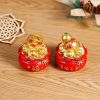 1pc; Pot Of Golden Car Ornament (2.28"√ó1.97"√ó1.97"); Home Decoration; Holiday Birthday Gifts