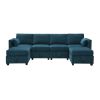 [VIDEO provided] [New] 109*54.7" Chenille Modular Sectional Sofa,U Shaped Couch with Adjustable Armrests and Backrests,6 Seat Reversible Sofa Bed with