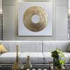 Large Original Hand Painted Abstract Modern Golden Oil Paintings On Canvas Wall Art Entryway Living Room Home Decor No Frame