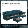 [VIDEO provided] [New] 109*54.7" Chenille Modular Sectional Sofa,U Shaped Couch with Adjustable Armrests and Backrests,6 Seat Reversible Sofa Bed with